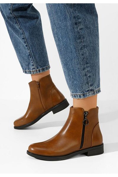 B T Shoes Ghete damă camel Derena