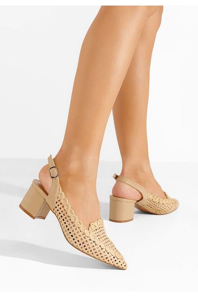 B T Shoes Pantofi Slingback Tosena Bej