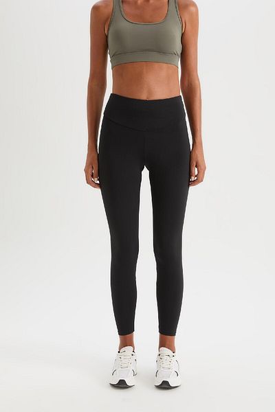 DeFacto Passform mit hoher Taille, tailliert, flexibel, Basic, einfarbig, Sportler-Leggings B4147ax25sp