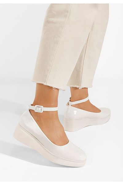 B T Shoes Evelyne V2 white platform casual shoes
