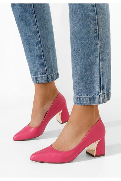 B T Shoes Pantofi Cu Toc Gros Clarisse Fucsia