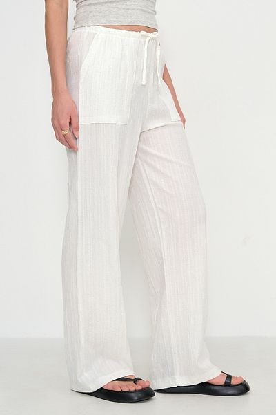 Addax Front Lace Wide Leg Trousers Pn10143-U1