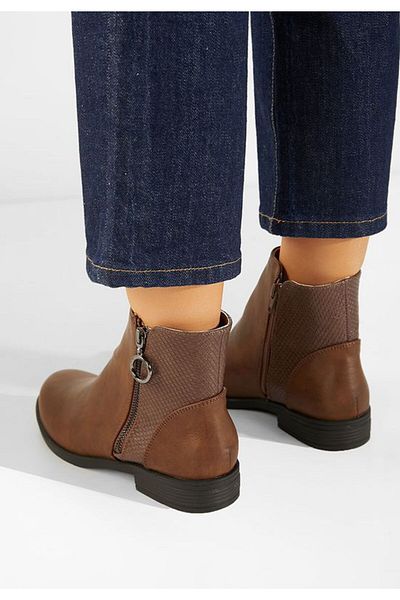 B T Shoes Ghete damă kaki Derena