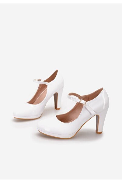 B T Shoes Donatella White Heeled Shoes