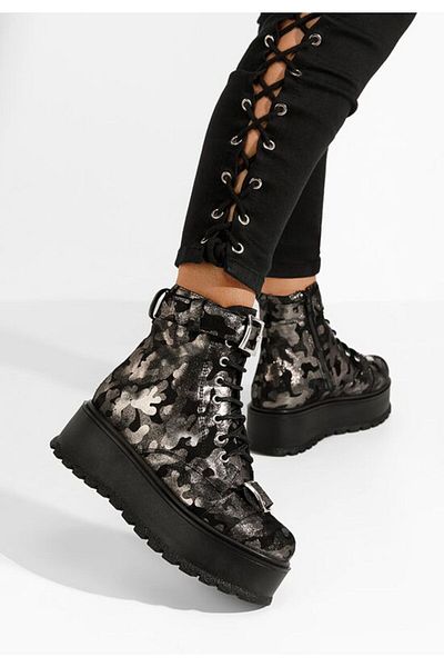 B T Shoes Astrid women's multi-colored leather boots