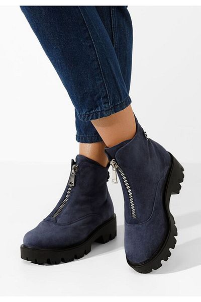 B T Shoes Ghete dama piele Velora V2 navy