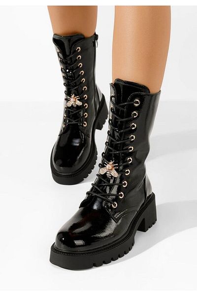 B T Shoes Qhiara women's black boots