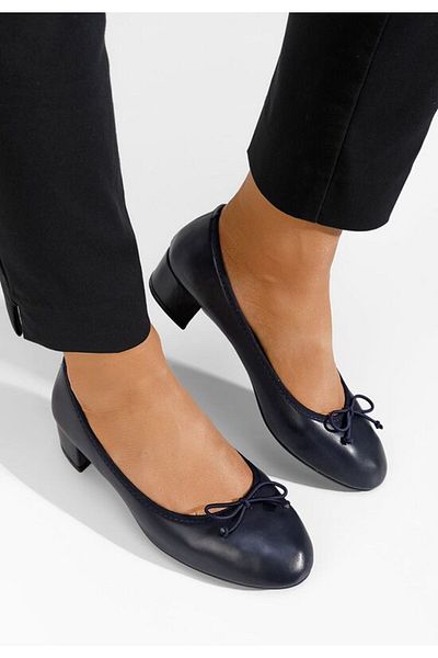 B T Shoes Pantofi cu toc gros Myrna navy