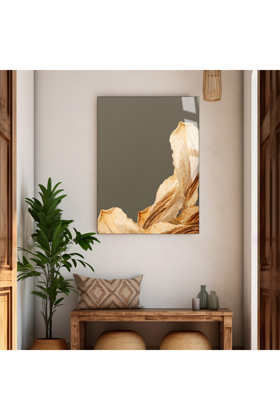 Harika bir ev HARİKABİREV | Masă din sticlă temperată, cu tematică de frunze ...