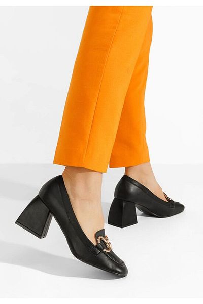 B T Shoes Pantofi Cu Toc Gros Lidia Negri