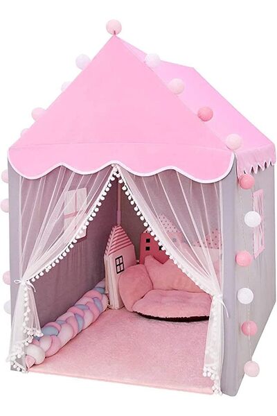 COOYA Kids Play Tent,Princess Castle,with LED Snowflake Lights,Indoor for Girl Children Play House Gift