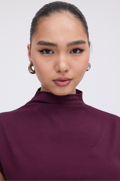 Addax Stand Collar Basic Blouse B1553-İ11