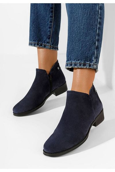B T Shoes Ghete dama piele Rimina V5 navy