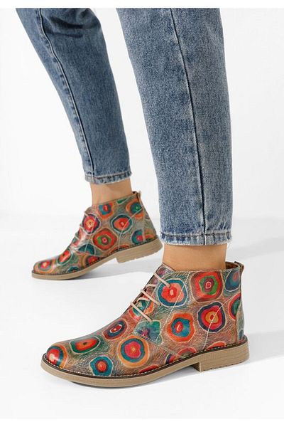 B T Shoes Women's leather boots Kalisa V14 multicolor