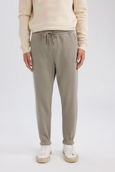 DeFacto Jogger Sweatpants - Standard Fit, Lace Up Waist, Ελαστικό πόδι, A6468ax24au με τσέπες