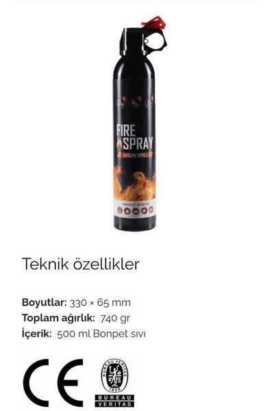 Bonpet Acil Yangın Söndürme Spreyi- " Ateşkalkan" Yangın 3-7 Sn.de Söndürülür...