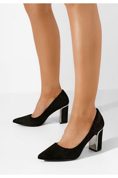 B T Shoes Pantofi Cu Toc Gros Sireda V4 Negri
