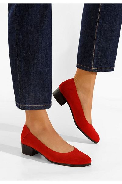 B T Shoes Women's red genuine leather shoes Montremy V2