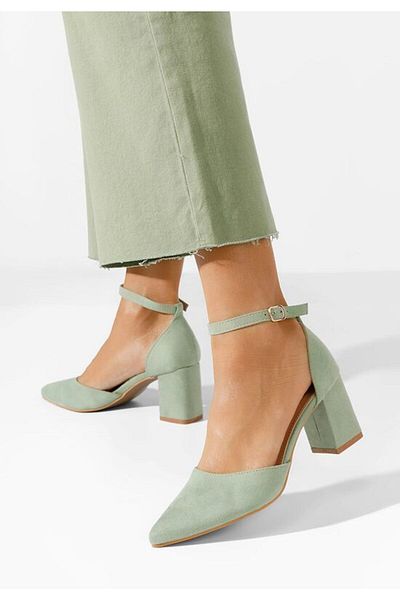 B T Shoes Pantofi Cu Toc Gros Alivila V2 Verzi