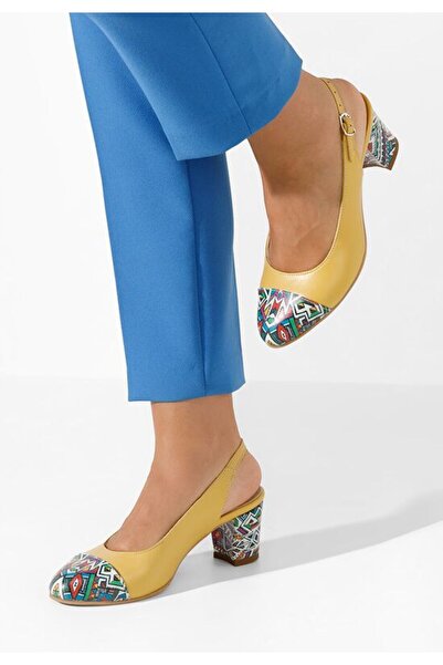 B T Shoes Anaida yellow leather shoes