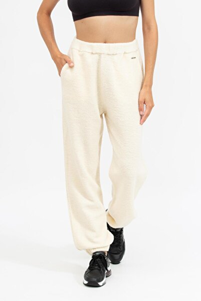 Calvin Klein Wool Slim Women's Sweatpants Beige