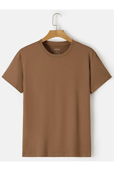 coolart Μπλουζάκι χωρίς στάμπα - Καφέ μπλουζάκι χωρίς στάμπα, καλοκαιρινό κον...