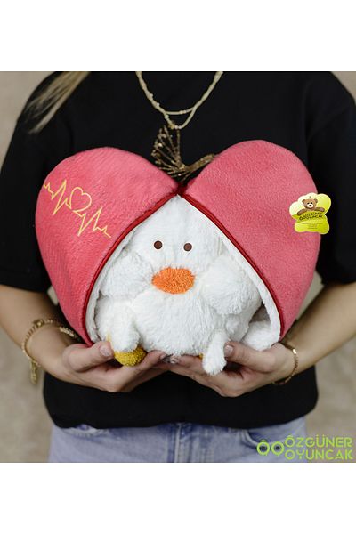 Pababo 50 Cm Plush Heart Chick with Surprise