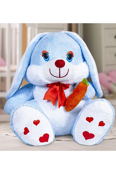 ÖZGÜNER 100 Cm Rabbit Holding a Carrot in Her Hand