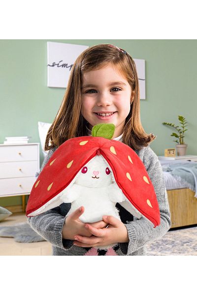 Özgüner Oyuncak 18 cm Rabbit - Strawberry Bag Included