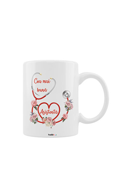 OEM Cana albă personalizată „Best Nurse”, INOVATIX®. 330 ml