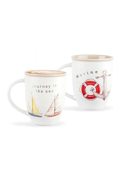 Madame Coco Marine Jardin Grosse 2-teiliges Tassenset