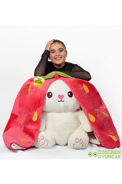 Özgüner Oyuncak 180 cm Strawberry Rabbit with Bag
