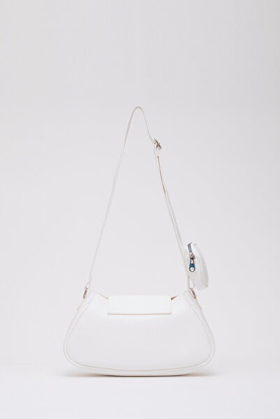 SHAKA White Shk96 Faux Leather Single Compartment Wallet Handbag and Shoulder Bag