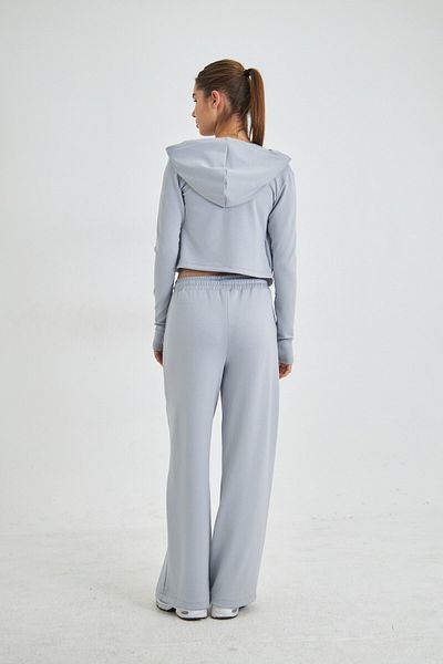 GIA - ART Modal Fabric Tailored Pants with Zipper Sweatshirt, Hoodie and Wide Leg