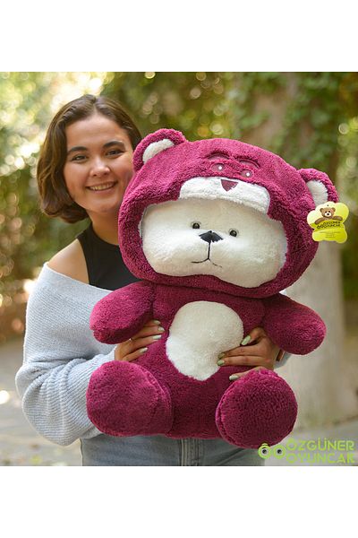 Pababo Uykumcuk Gold - 90 Cm Plush Bear, Hooded Special for Lover (100% Domestic)