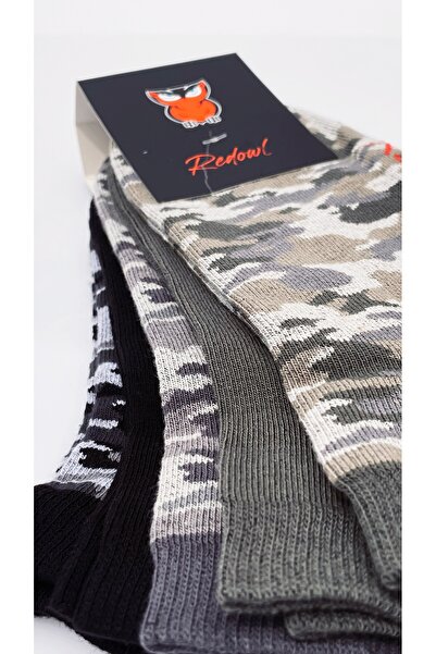 redowl Мъжки памучни чорапи до глезена с камуфлажен мотив, чифт от 5