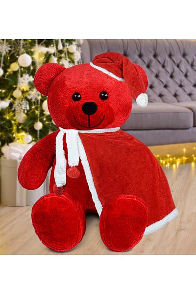 Özgüner Oyuncak 100 Cm Santa Claus Teddy Bear with Cloak New Year, Christmas Gift