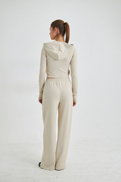 The Champ Clothing Gated Hooded Sweatshirt and Leg Wide Shirt in Modal Manufacturer Material