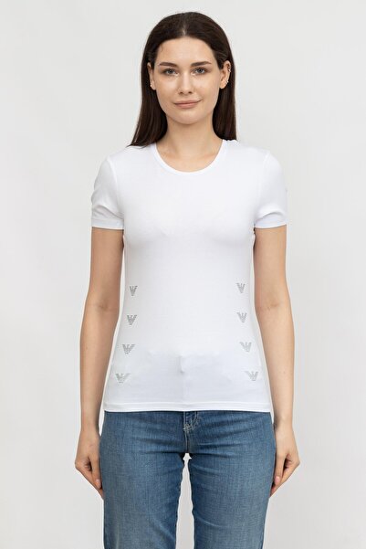 EA7 Kadın Bisiklet Yaka T-Shirt