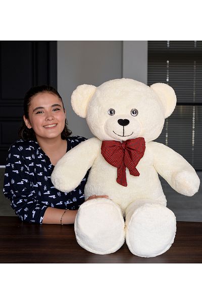 Özgüner Oyuncak 120 Cm Big Teddy Bear with Bow Tie (100% Domestic)