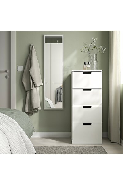 IKEA LILJETRÄD Mirror, White, 30x115 cm – Wall Mount, Vertical or Horizontal Use