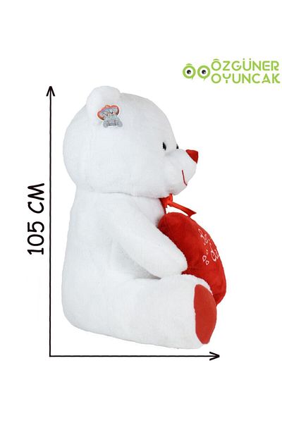 Özgüner Oyuncak 100 Cm I Love You Large Teddy Bear with Heart (100% Domestic)
