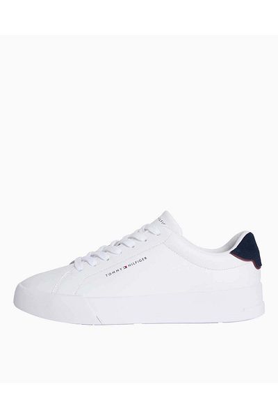 Tommy Hilfiger Tommy Jeans Herren Weiß Pebble Grain Court Sneaker