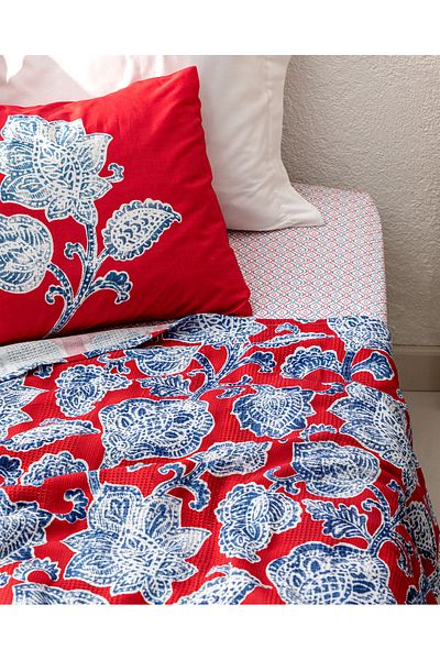 Madame Coco Aubin Kardiertes, bedrucktes Kingsize-Piqué-Set