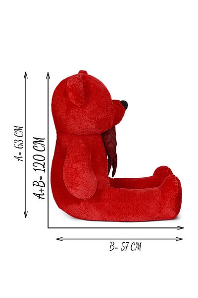 Özgüner Oyuncak 120 Big Teddy Bear with Bow Tie (100% Local)