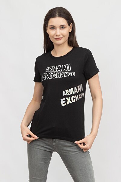 Armani Exchange Kadın Bisiklet Yaka T-Shirt