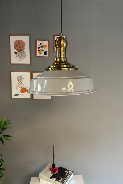 Bamyum Carmelo Gri Renk Asaletli Tekli Avize Uzun Eskitme Tokmak Başlık Sarkıt Lamba Salon Aydınlatma