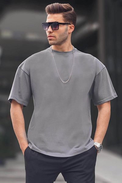 Madmext Ανδρικό Smoked Oversize Fit Basic T-Shirt 6066