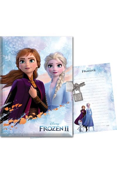 KESKİN COLOR Frozen 2 14X20 80 Yp Locked Souvenir Notebook