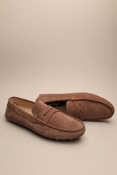 Gondol Loafer clasic pentru bărbați din piele naturală Mink 41